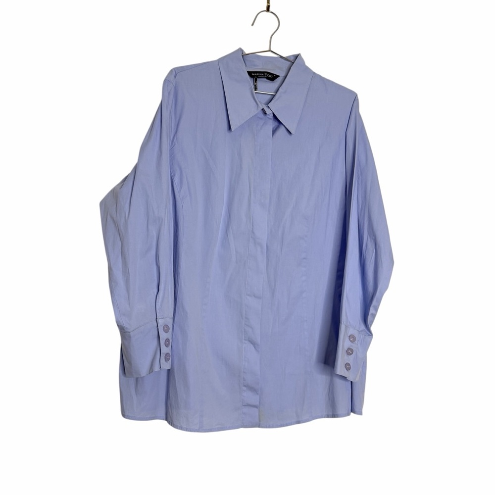 Marina Rinaldi Sport Blue‎ Button Front Shirt